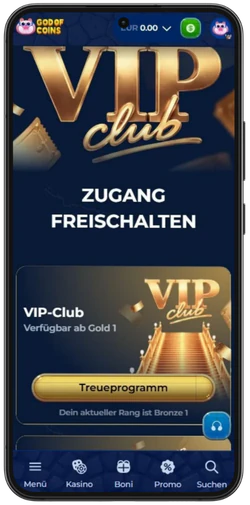 VIP-Club im God of Coins Casino